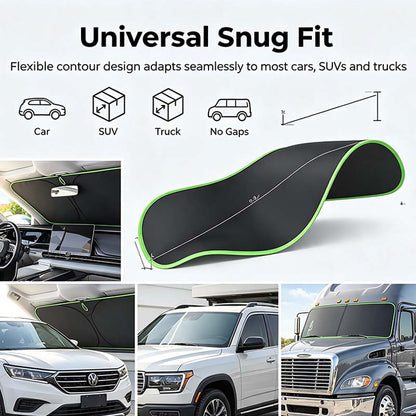 2026 New Portable Heat-Insulating Vehicle Sunshade, Upgraded Thickened Front Window Sun Shade☀️🚗
