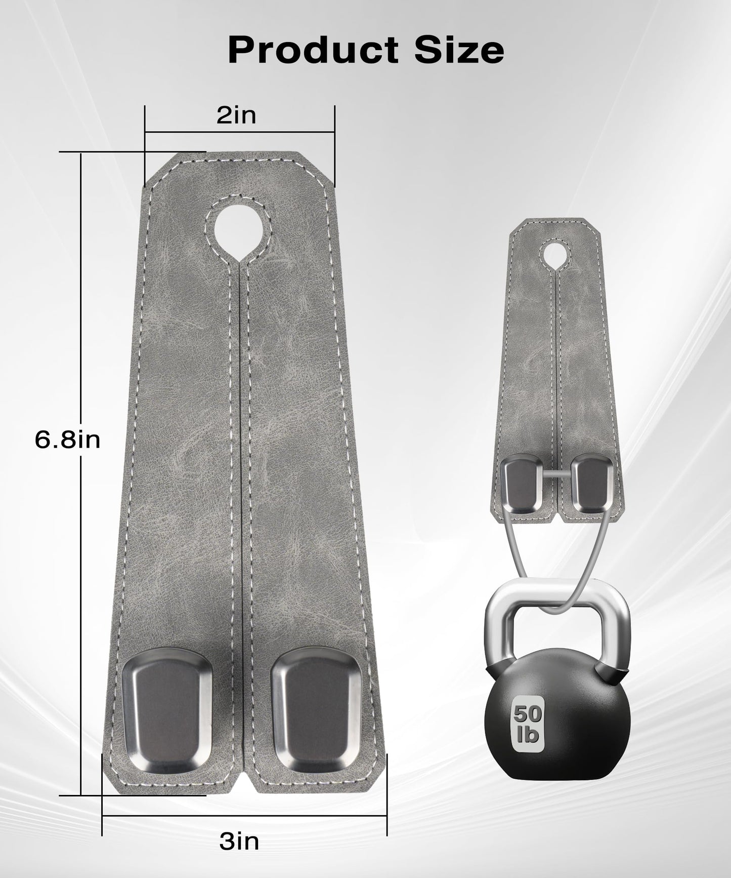 360° Rotating Leather Car Headrest Hooks